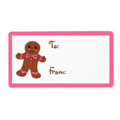 Gingerbread Cadeau Label Label (Voorkant)