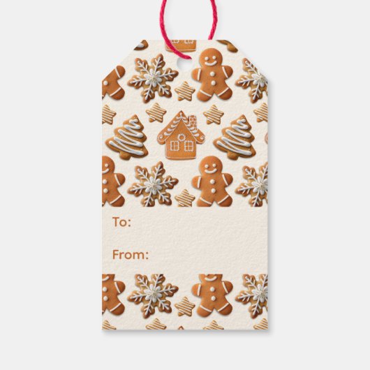 Gingerbread Cadeaulabel (Achterkant)