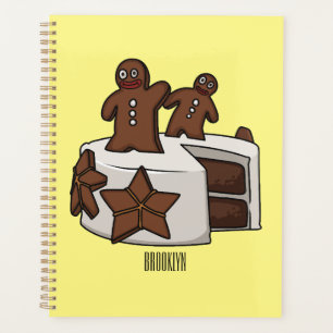 Gingerbread cake cartoon illustratie planner