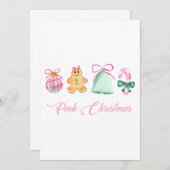 Gingerbread, Candy Cane & Pastel Ornaments Kaart (Voorkant / Achterkant)