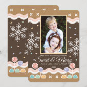 GINGERBREAD CANDYLAND VACANCES CARTE PHOTO (Devant / Derrière)