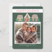 Gingerbread Carte photo de vacances pour la famill (Devant)