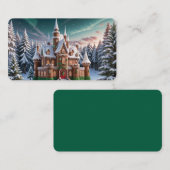 Gingerbread Castle uit het kerstbos Bmark Visitekaartje (Voorkant / Achterkant)