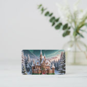 Gingerbread Castle uit het kerstbos Bmark Visitekaartje (Staand voorkant)