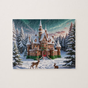 Gingerbread Castle uit het kerstbos Legpuzzel