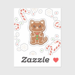 Gingerbread Cat — Cute Christmas Cookie Cat Sticker
