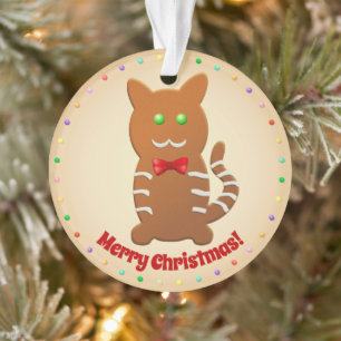 Gingerbread Cat en een Gingerbread Heart Ornament