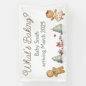 Gingerbread Christmas baby shower banner (Verticaal)