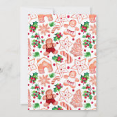 Gingerbread Christmas Baby shower Dank u kaart (Achterkant)