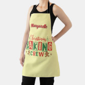 Gingerbread Christmas Baking Crew gepersonaliseerd Schort (Insitu)