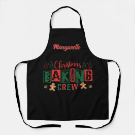 Gingerbread Christmas Baking Crew gepersonaliseerd Schort