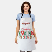 Gingerbread Christmas Baking Crew gepersonaliseerd Schort (Gedragen)