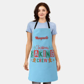 Gingerbread Christmas Baking Crew gepersonaliseerd Schort (Gedragen)