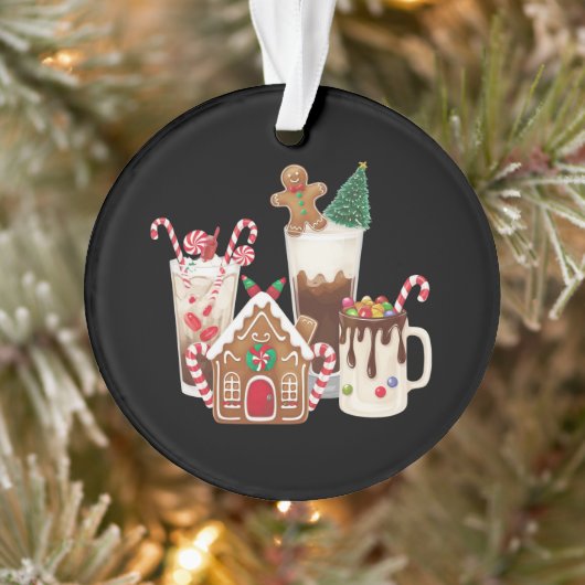 Gingerbread Christmas Coffee Lover Gift Kerstmis Ornament (Boom)