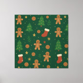 Gingerbread Christmas Fun Canvas Afdruk (Voorkant)