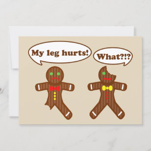 Gingerbread Christmas Humor Bruin Feestdagenkaart
