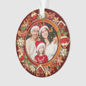 & Gingerbread Christmas I Custom Holiday Keepsake Ornament (voorkant)