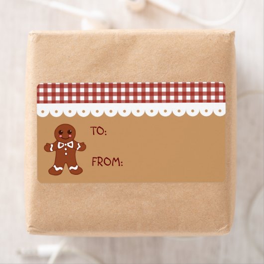Gingerbread Christmas Kitchen Cadeau Label Labels (Insitu)