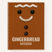 Gingerbread Christmas Notebook Cover – Graph Paper Notitieboek (Voorkant)