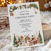 Gingerbread Christmas Party Invitation