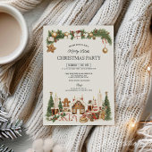 Gingerbread Christmas Party Invitation