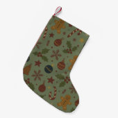 Gingerbread Christmas Stocking Kleine Kerstsok (Voorkant (Hangend))