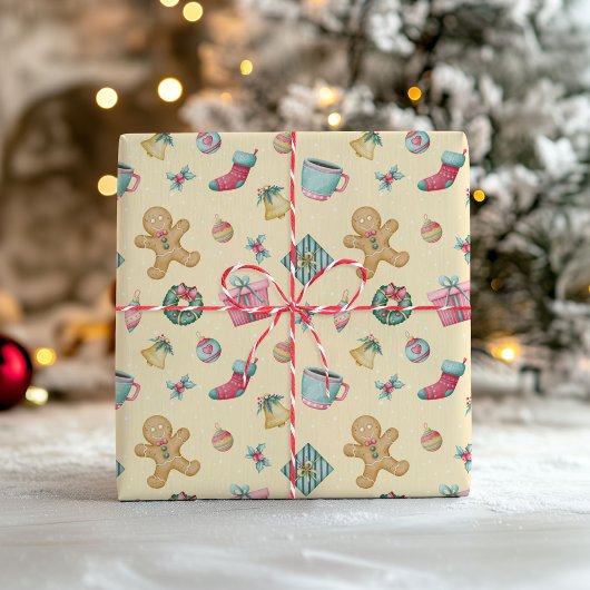 Gingerbread Christmas Wrapping Paper Cadeaupapier