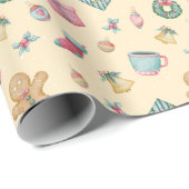 Gingerbread Christmas Wrapping Paper Cadeaupapier (Rol Hoek)
