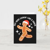 Gingerbread Christmas Xmas Couple Hot Girlfriend - Kaart (Gele Bloem)