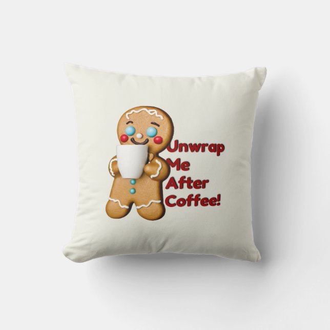 Gingerbread Coffee Lover Sierkussen (Voorkant)