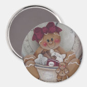 Gingerbread Cookie Baker Magnet Magneet (Voorkant / Achterkant)