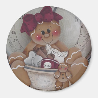 Gingerbread Cookie Baker Magnet Magneet