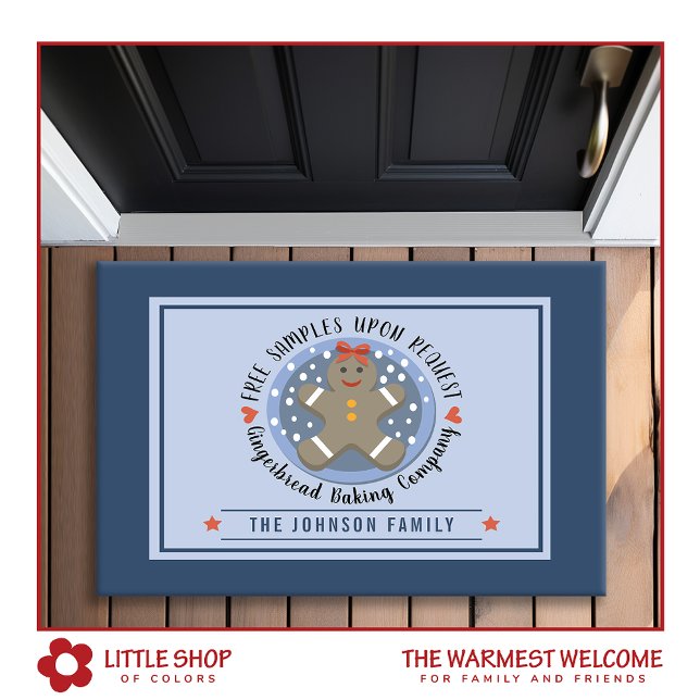 Gingerbread Cookie Baking Company Achternaam Deurmat (Creator heeft geüpload)