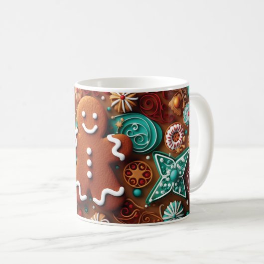 Gingerbread Cookie Christmas Holiday Mug (Devant droit)