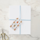 Gingerbread Cookie Christmas Pattern Cadeaulabel (Met Touw)