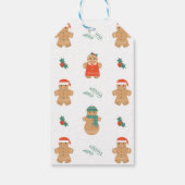 Gingerbread Cookie Christmas Pattern Cadeaulabel (Achterkant)
