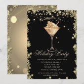 Gingerbread Cookie Cocktail Sterren Vakantie Kaart (Voorkant / Achterkant)