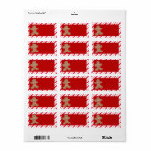 Gingerbread Cookie Étiquette de adresse de Noël (Feuille entière)