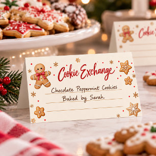 Gingerbread Cookie Exchange Lege Vouw Plaatskaart
