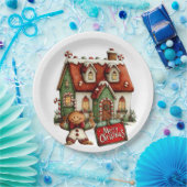 Gingerbread Cookie House  Papieren Bordje (Feest)