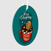 Gingerbread Cookie in a mug Adorno acrílico (devant)