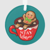 Gingerbread Cookie in a mug Adorno acrílico (dos)