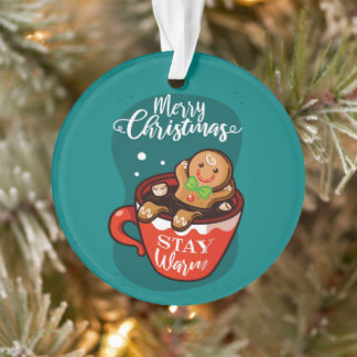 Gingerbread Cookie in a mug Adorno acrílico Ornament