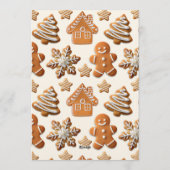 Gingerbread Cookie Invite Kaart (Achterkant)