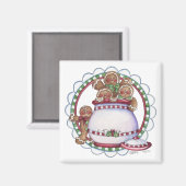 Gingerbread Cookie Jar Magnet Magneet (Voorkant / Achterkant)