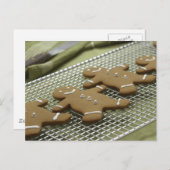 Gingerbread Cookie Kerst Kaarten en Stickers Feestdagenkaart (Voorkant / Achterkant)