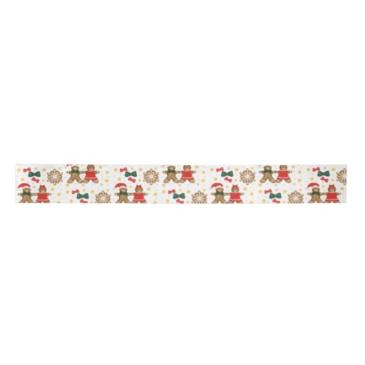 Gingerbread Cookie Pattern Christmas Tissue Paper Lint (Voorkant)