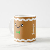 Gingerbread Cookie Personnalisé Christmas Mug (Devant gauche)