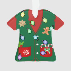 Gingerbread Cookie snoep Lelijke Kersttrui Ornament