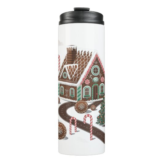 Gingerbread Cookie Wonderland Thermosbeker (Voorkant)